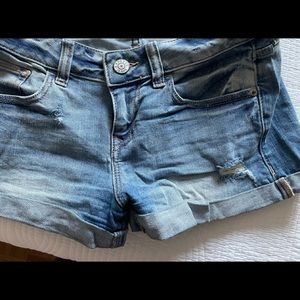 Express Distressed jean shorts